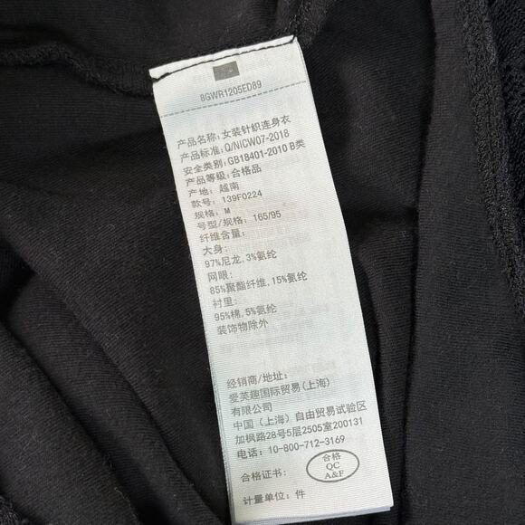 NWT‎ Abercrombie & Fitch Black Mesh Crepe Sweetheart Lace Bodysuit Whimsigoth M - Picture 6 of 9